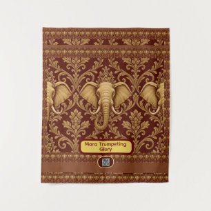 Tapiz Africano Personalizado: Elefante Mara Glory   Luxe