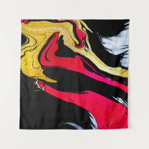 Tapiz Agate Crystal. Giro dorado, diseño artístico. Es 