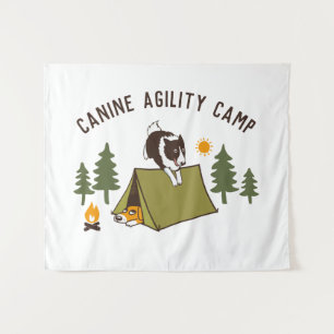Tapiz Agility Dog Cute Border Collie Camp Personalizado