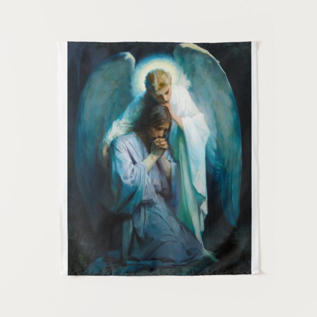 Tapiz Agonía en el jardín, 1898 por Frans Schwartz (Anverso)