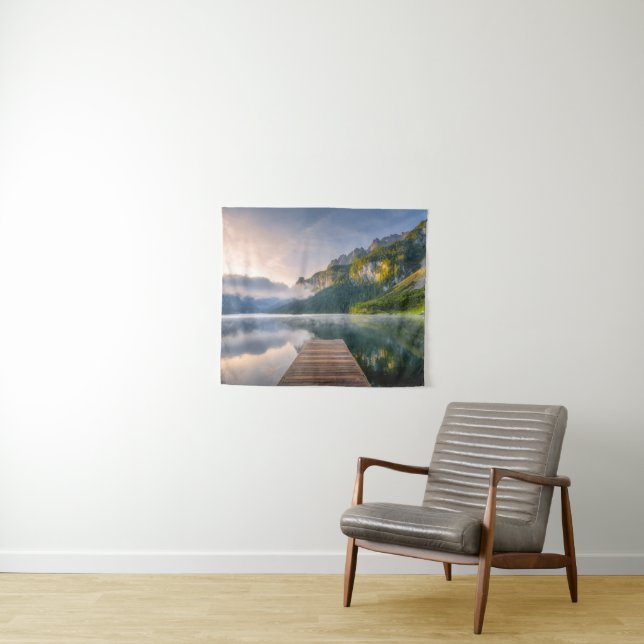 Tapiz Agua | Lago alpino de Azure, Austria (In situ (horizontal))