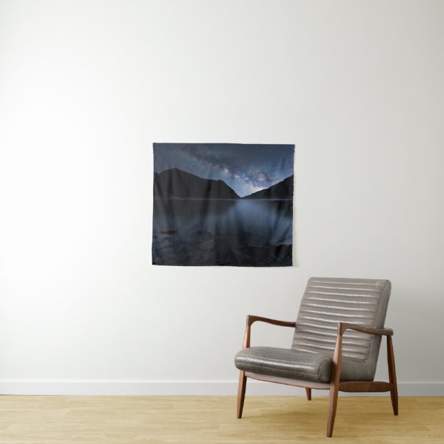 Tapiz Agua | Lakeshore de noche (In situ (horizontal))