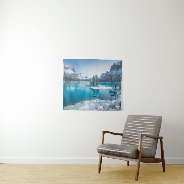 Tapiz Agua | Parque nacional Jasper de invierno, Canadá (In situ (horizontal))