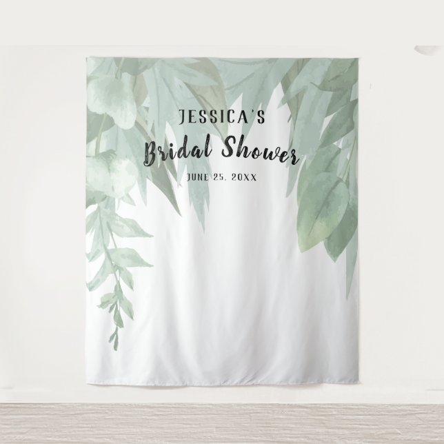 Tapiz Agua verde Eucalyptus Ducha Bridal (Anverso)