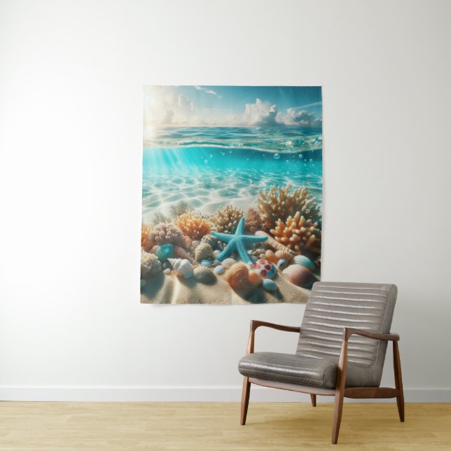 Tapiz Aguas Marinas Tropicales De Los Océanos Marinos Y  (In situ)