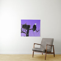 Águila calva al atardecer - Original Arte de Vida 