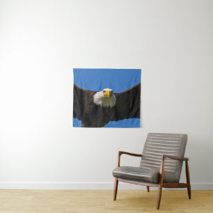 Tapiz Aguila calva pasa volando cerca