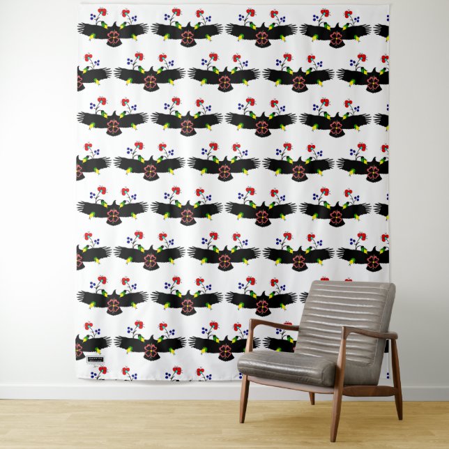 Tapiz Águila con flores White Photo Back Drop (In situ)