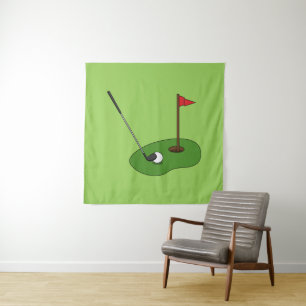 Tapiz Agujero del campo de golf con bandera