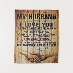 Tapiz Al decorador de mi marido, letra de citas de amor