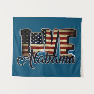 Tapiz Alabama Estrella Y Rayas De Bandera Estadounidense