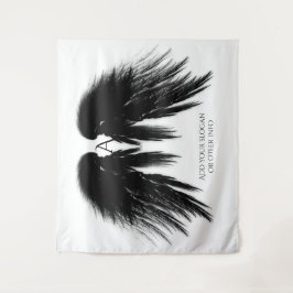 Tapiz ALAS DE ÁNGEL NEGRO Monograma horizontal