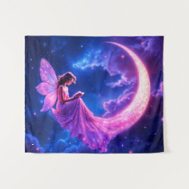 Tapiz Alas de hadas rosas brillantes arte de estrellas l