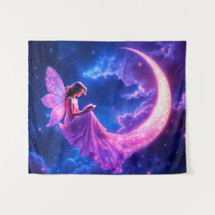 Tapiz Alas de hadas rosas brillantes arte de estrellas l
