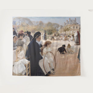 Tapiz Albert Edelfelt - Jardines de Luxemburgo, París