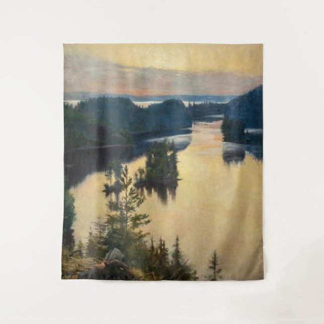 Tapiz Albert Edelfelt - Kaukola Ridge at Sunset (Anverso)