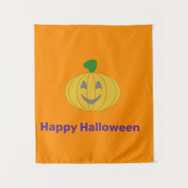 Tapiz Alegre Naranja de Calabaza Halloween