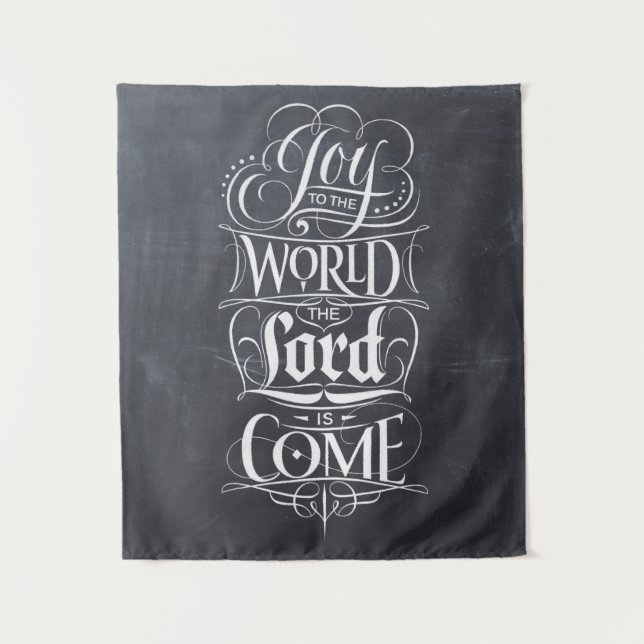 Tapiz Alegría al mundo Navidades religiosos cristianos (Anverso)