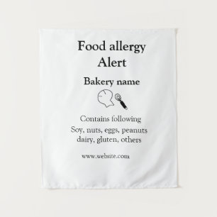 Tapiz Alerta de alergia al alimento añadir nombre de los