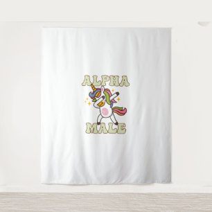 Tapiz Alfa macho Irono Unicornio 1