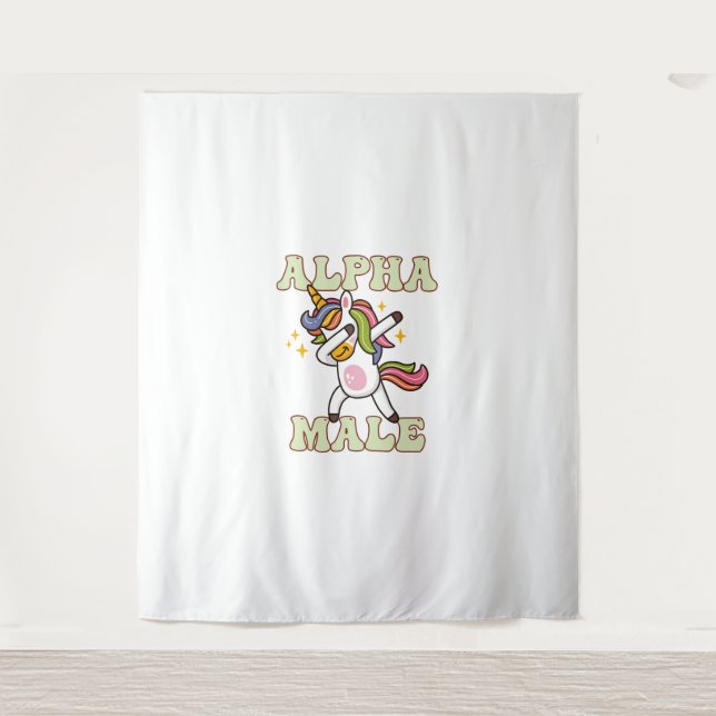 Tapiz Alfa macho Irono Unicornio 1 (Anverso)