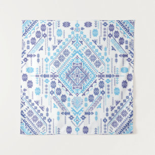 Tapiz Alfombra paisley india, patrón de mandala étnica.