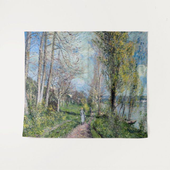 Tapiz Alfred Sisley - Bancos del Sena en By (Anverso (horizontal))