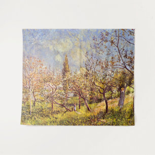 Tapiz Alfred Sisley Orchard en primavera