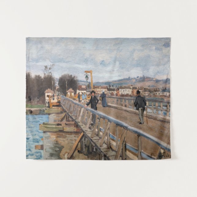 Tapiz Alfred Sisley - Puente de futbol en Argenteuil (Anverso (horizontal))