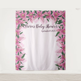 Tapiz Algas rosadas en flor alrededor del fondo