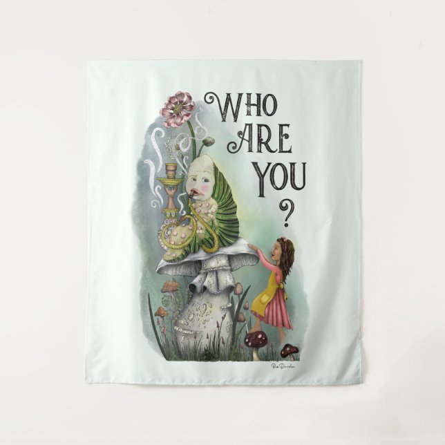 Tapiz Alicia linda en el país de las maravillas y el art (Anverso)