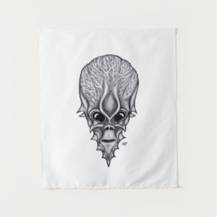 Tapiz Alien Face , reconstrucción facial de cráneo afric