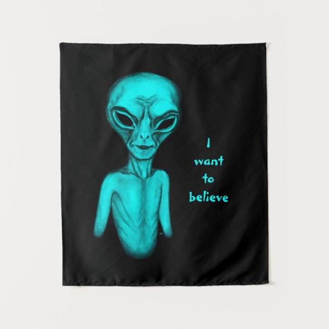 Tapiz Alien, quiero creer (Anverso)