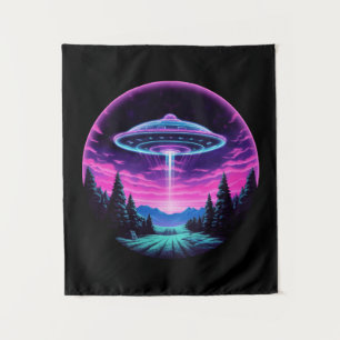Tapiz Alien Spaceship Retro Futurista