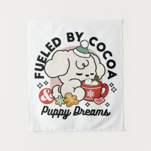 Tapiz Alimentado por los sueños de cacao y cachorro - Pe