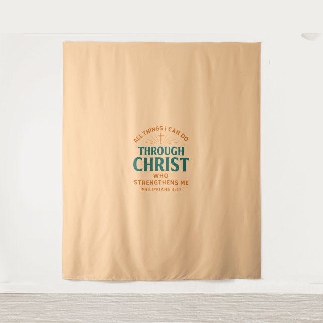 Tapiz All things I can do through Christ who strengthens (Anverso)