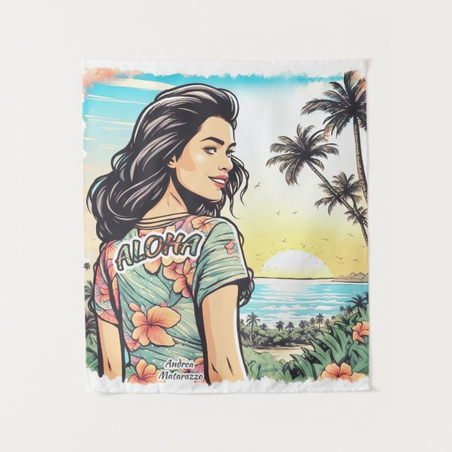 Tapiz Aloha Chica (Anverso)