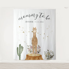 Tapiz Alpaca Fiesta de Bebé para Mamá en Camino