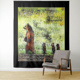 Tapiz Alza de la familia del oso marrón