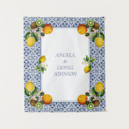 Tapiz Amalfi Coast Lemon Tiles Italia Nombres personaliz