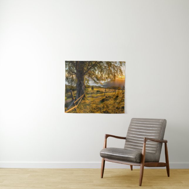 Tapiz Amanecer brumoso en un bosque (In situ (horizontal))