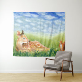 Tapiz Amanecer en el Ilustracion de hierba