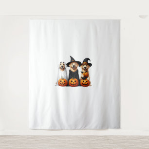 Tapiz Amantes del perro fantasma de Halloween