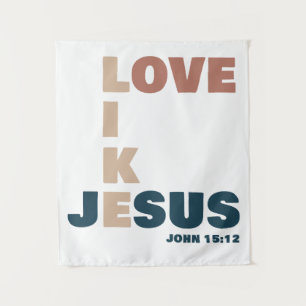Tapiz Amar como Jesús – Juan 15:12 Mujeres Cristianas