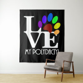 Tapiz AMAR mi polidáctilo (texto blanco)