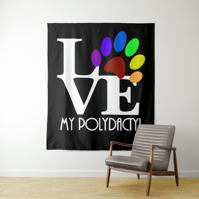 Tapiz AMAR mi polidáctilo (texto blanco) (In situ)