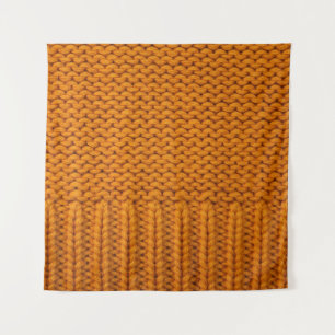 Tapiz Amarillo brillante: textura de punto hecha a mano.