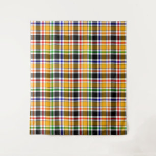 Tapiz Amarillo Multicolor Flannel Tartán