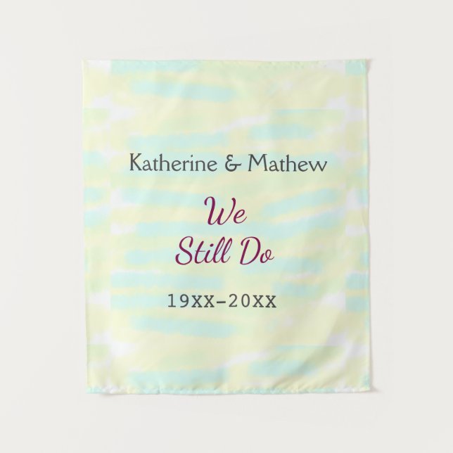 Tapiz Amarillo verde Votos aniversario de renovación de  (Anverso)