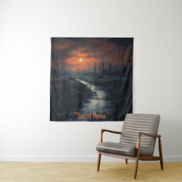 Tapiz Amenaza a la luz de la luna: el bosque negro embru